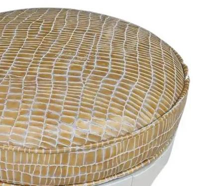 Vintage Restored Hollywood Regency Style Ottoman with Swivel