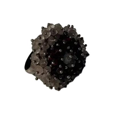 Vintage Ring with Cluster Beading in Semi Precious Stones