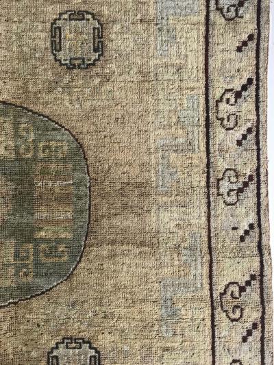 Vintage Samarkand Brown Handmade Wool Rug