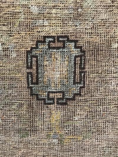 Vintage Samarkand Brown Handmade Wool Rug