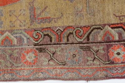 Vintage Samarkand Khotan Green Handmade Wool Carpet