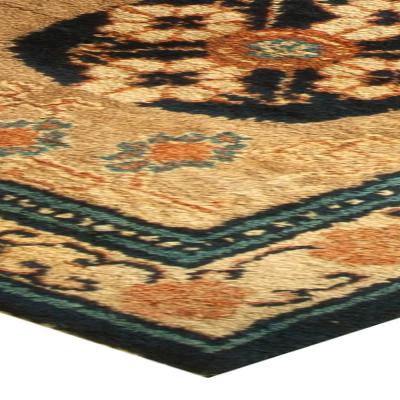 Vintage Samarkand Khotan Handmade Wool Carpet