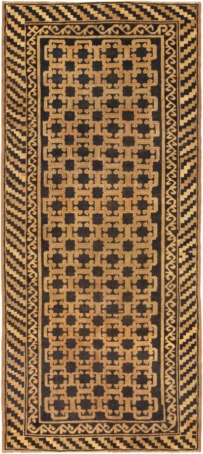 Vintage Samarkand Khotan Handwoven Wool Rug