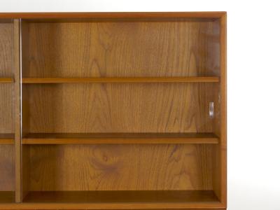 Vintage Scandinavian Mid Century Modern Teak Bookcase Cabinet