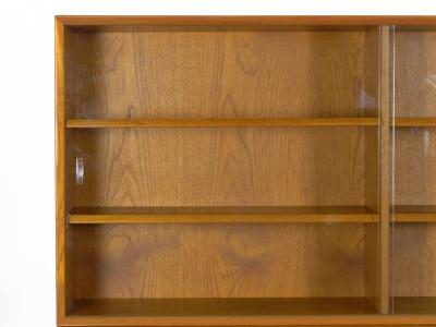 Vintage Scandinavian Mid Century Modern Teak Bookcase Cabinet