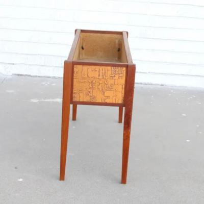 Vintage Scandinavian Planter with Pressed Copper Sides