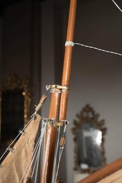 Vintage Schooner Model Sail Boat Patsy Ann 