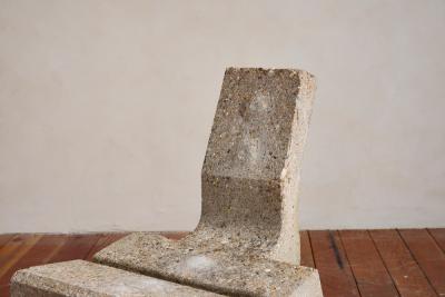 Vintage Sculptural Concrete Chair