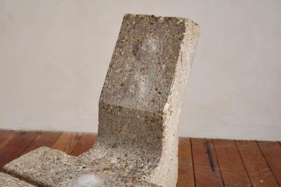 Vintage Sculptural Concrete Chair