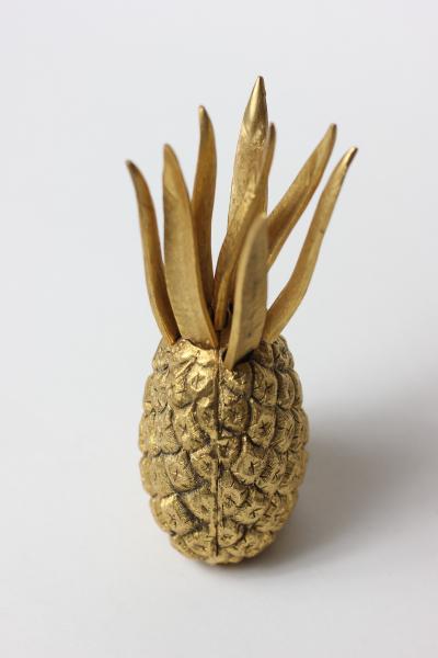 Vintage Set of 8 Cocktail Fruit Appetizer Forks Pineapple Shape 1950s