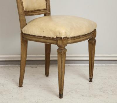 Vintage Set of Six Louis XVI Style Painted Dining Room Chairs