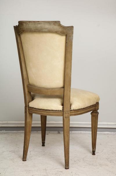 Vintage Set of Six Louis XVI Style Painted Dining Room Chairs