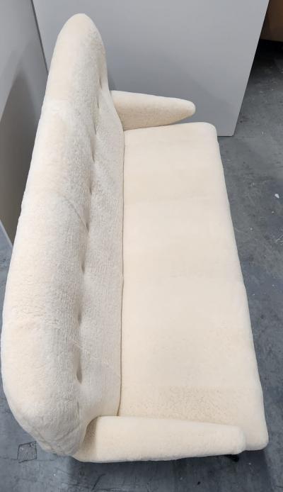 Vintage Shearling Settee 1950s