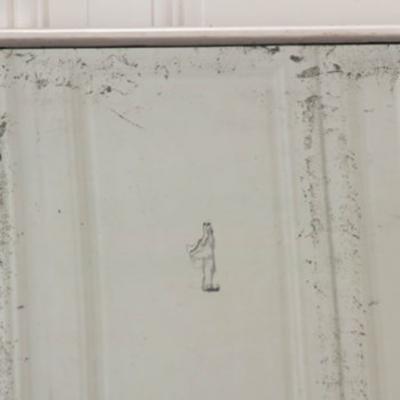 Vintage Silver Giltwood Frame with Antique Glass Plate