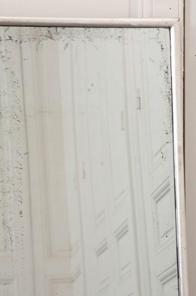 Vintage Silver Giltwood Frame with Antique Glass Plate