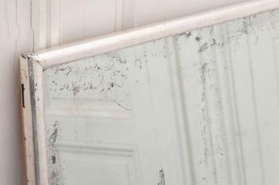 Vintage Silver Giltwood Frame with Antique Glass Plate