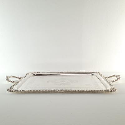 Vintage Silver Plated Serving Tray in the Georgian Style circa 1960