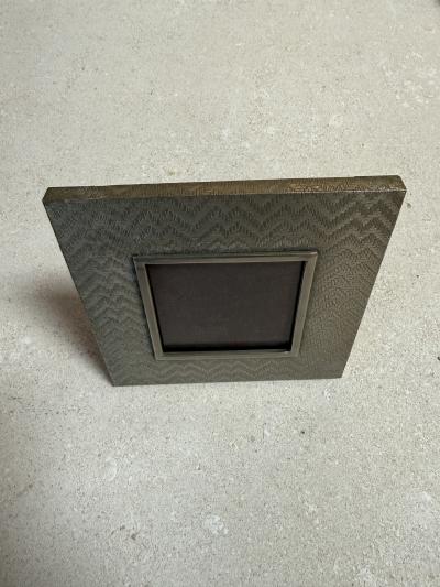 Vintage Silver Tone Textured Picture Frame