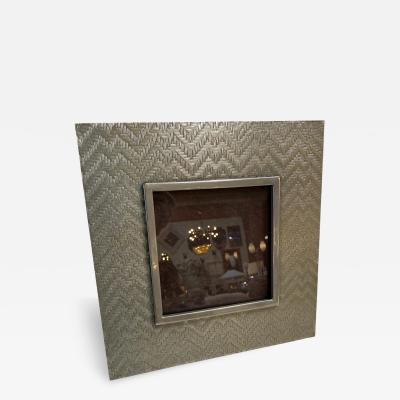 Vintage Silver Tone Textured Picture Frame