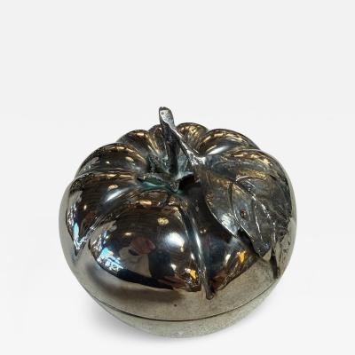 Vintage Silverplate Tomato Form Lidded Bowl