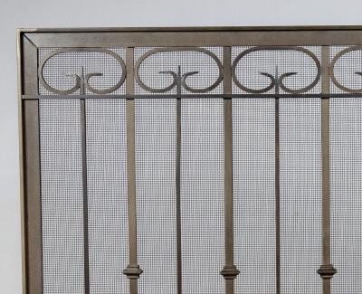 Vintage Single Panel Steel Fireplace Screen