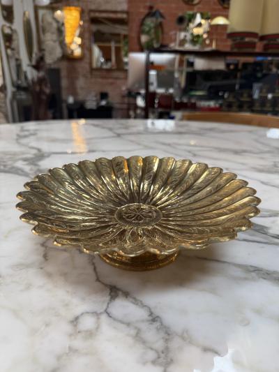 Vintage Solid Brass Pedestal Bowl
