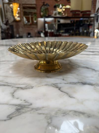 Vintage Solid Brass Pedestal Bowl