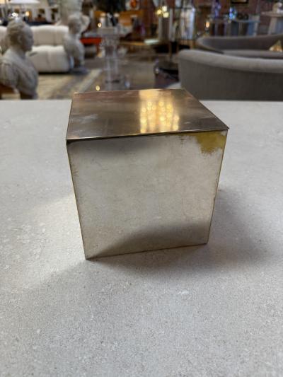 Vintage Stainless Steel Hinged Storage Box