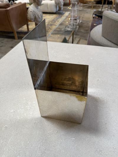 Vintage Stainless Steel Hinged Storage Box