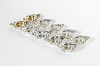 Vintage Sterling Silver Tableware Set of Ten Pieces