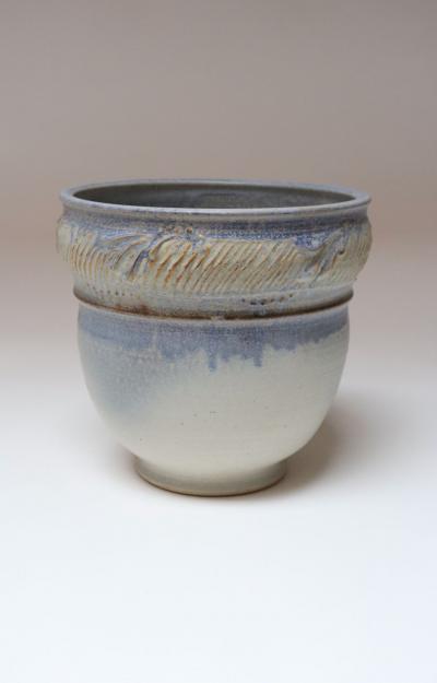 Vintage Studio Pottery Blue Ombr Planter by Deanna Nichols