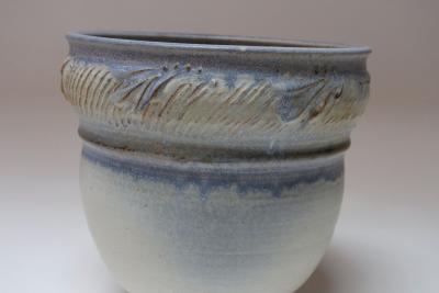 Vintage Studio Pottery Blue Ombr Planter by Deanna Nichols