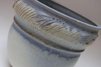 Vintage Studio Pottery Blue Ombr Planter by Deanna Nichols