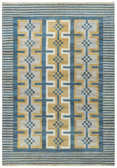 Vintage Swedish Flat Weave Rug