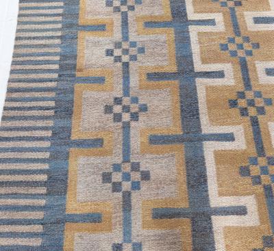 Vintage Swedish Flat Weave Rug