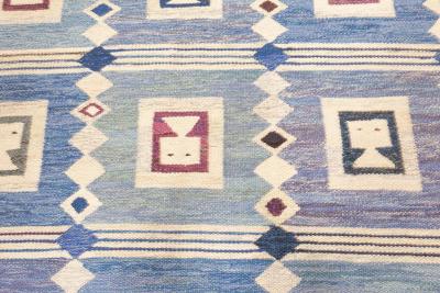 Vintage Swedish Flat Weave Rug The Girls in the Window Designed by Edna Martin