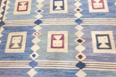 Vintage Swedish Flat Weave Rug The Girls in the Window Designed by Edna Martin
