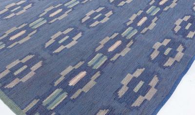 Vintage Swedish Flat Weave Rug by A Bindd