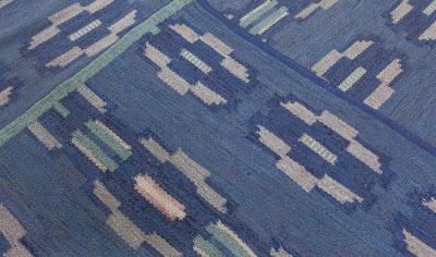 Vintage Swedish Flat Weave Rug by A Bindd
