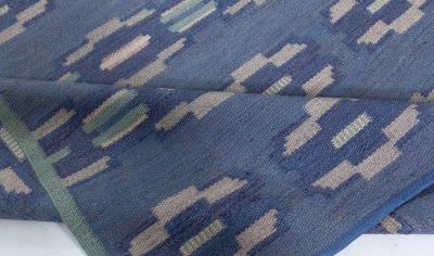 Vintage Swedish Flat Weave Rug by A Bindd