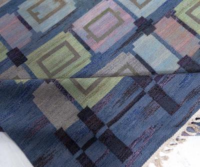 Vintage Swedish Flat Weave Rug by Judith Johansson Spise Hall 