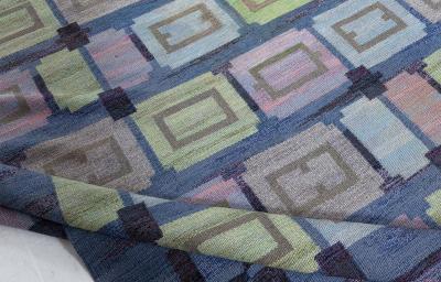 Vintage Swedish Flat Weave Rug by Judith Johansson Spise Hall 