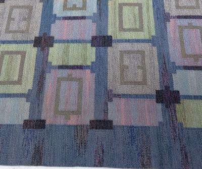 Vintage Swedish Flat Weave Rug by Judith Johansson Spise Hall 