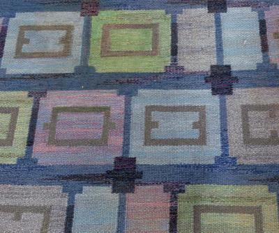 Vintage Swedish Flat Weave Rug by Judith Johansson Spise Hall 