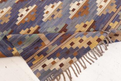 Vintage Swedish Flat Weave by Marta Maas Fjetterstrom bla natt och dag 