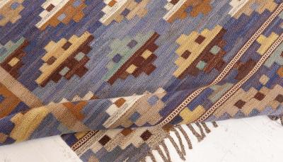 Vintage Swedish Flat Weave by Marta Maas Fjetterstrom bla natt och dag 