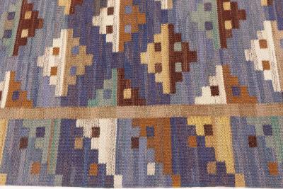 Vintage Swedish Flat Weave by Marta Maas Fjetterstrom bla natt och dag 