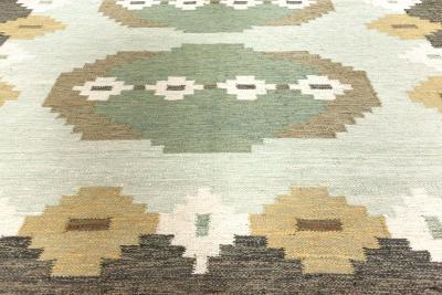 Vintage Swedish Flat Woven Rug