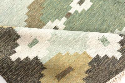 Vintage Swedish Flat Woven Rug
