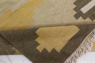 Vintage Swedish Flat Woven Rug